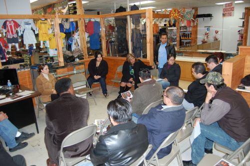 Aspecto de la cuarta reunión organizada por dueños de negocios hispanos de la ciudad de Memphis. Foto: F.Correa